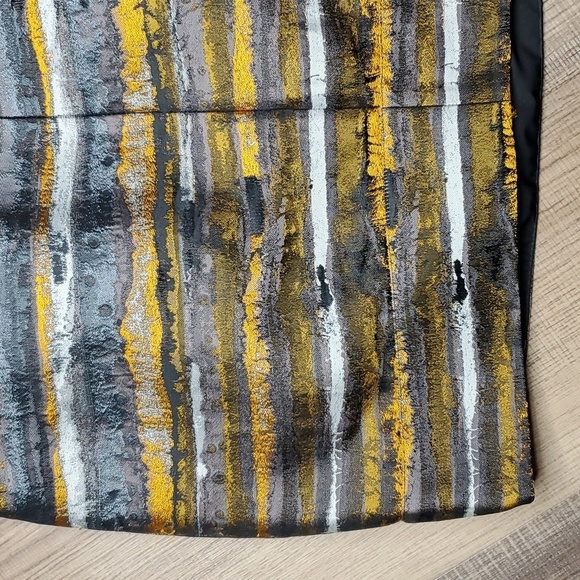 Lafayette 148 New York Gold and Gray Mini Skirt - Picture 11 of 12